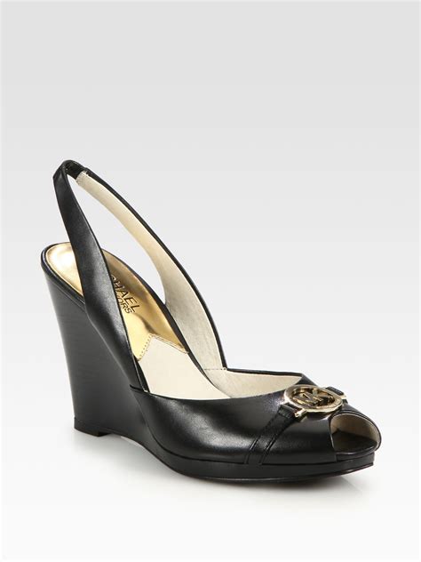 michael kors peep toe wedge the bay|Michael kors peep toe + FREE SHIPPING .